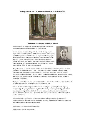 A preview of a PDF biography for Burns, Ian Crawford